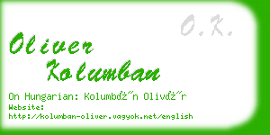 oliver kolumban business card